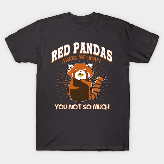 Zoo Keeper Lazy Animal Red Panda T-Shirt by Toeffishirts